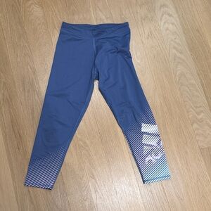 Adidas Blue Leggings with Gradient Pattern